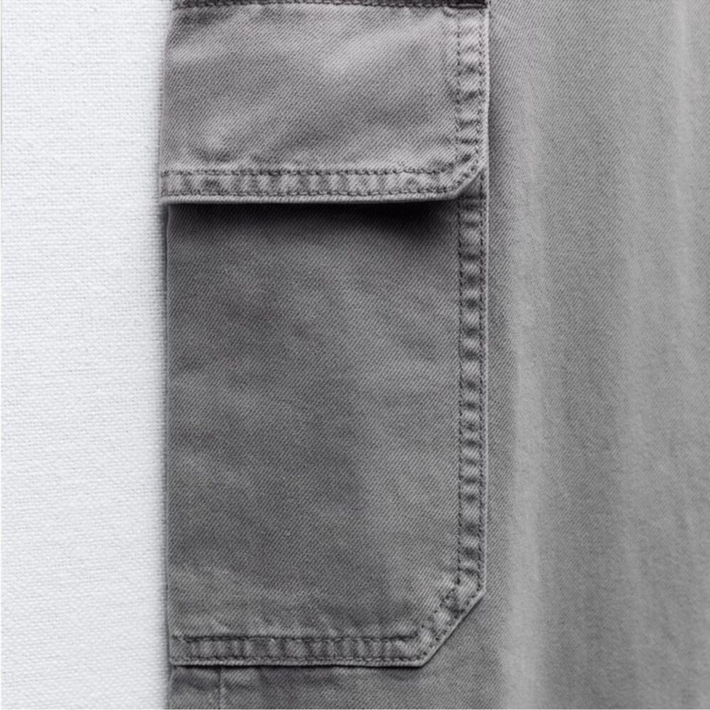 ZARA TRF WASHED EFFECT DENIM JUMPSUIT NWT - Picture 7 of 7